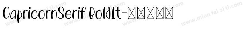 CapricornSerif BoldIt字体转换
